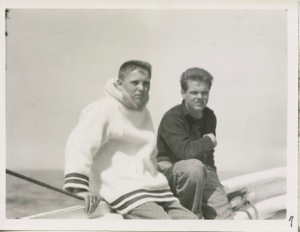 Image of Bob Howard and his brother On Board the Thebaud
